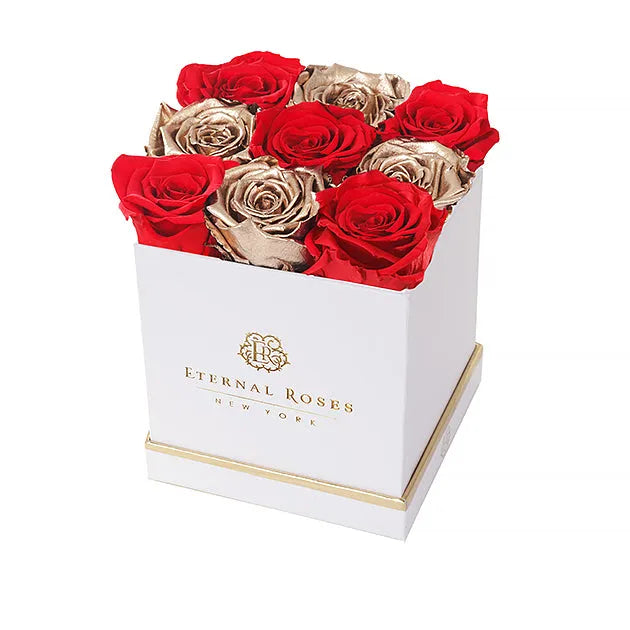 Eternal Roses® Lennox Eternal Rose Gift Box Large in Be Mine in White