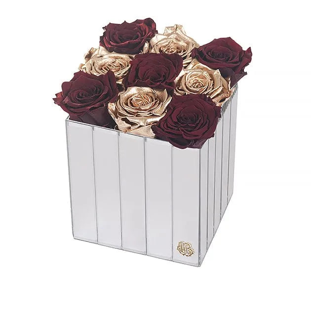 Eternal Roses® Gift Box Golden Ruby Lexington 9 Forever Roses Gift Box