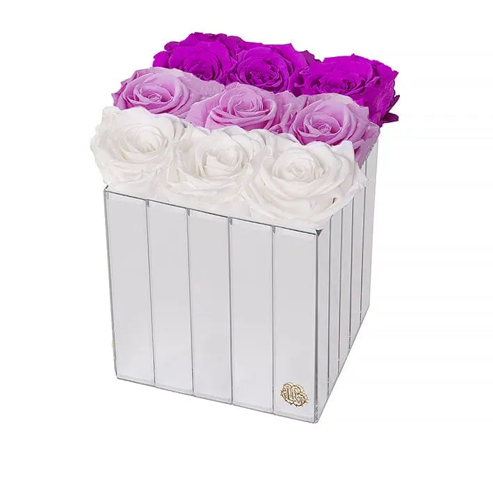 Eternal Roses® Gift Box Purple Ombre Lexington 9 Forever Roses Gift Box