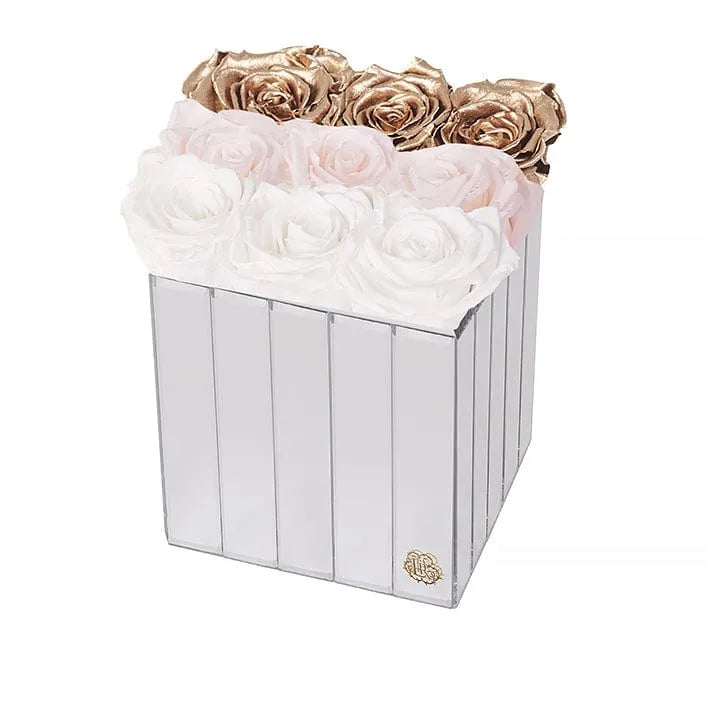 Eternal Roses® Gift Box Gold Ombre Lexington 9 Forever Roses Gift Box