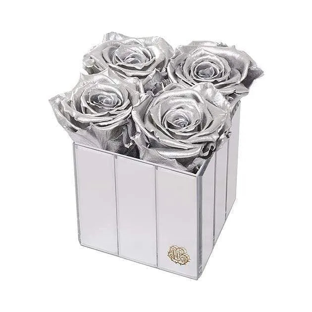 Eternal Roses® Gift Box Silver Lexington Small Forever Roses Gift Box
