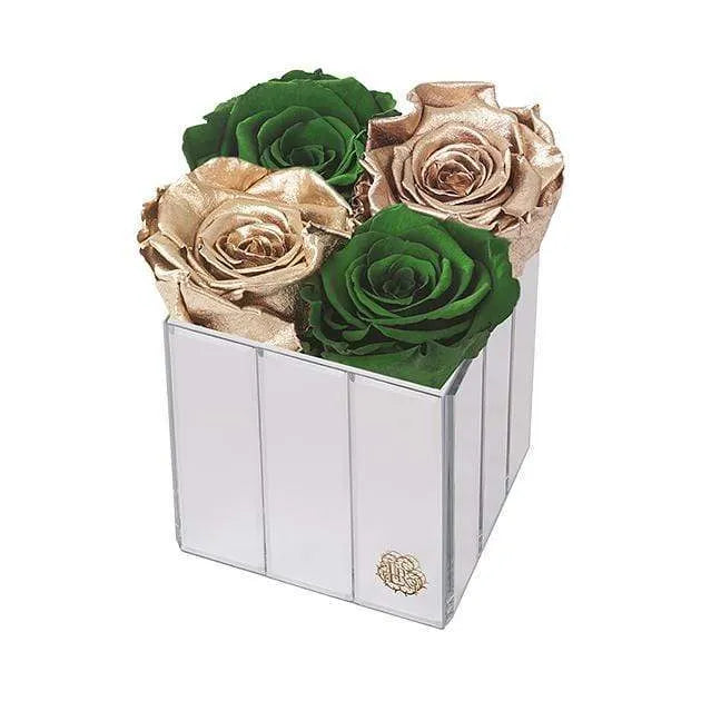 Eternal Roses® Gift Box Emerald Gold Lexington Small Forever Roses Gift Box