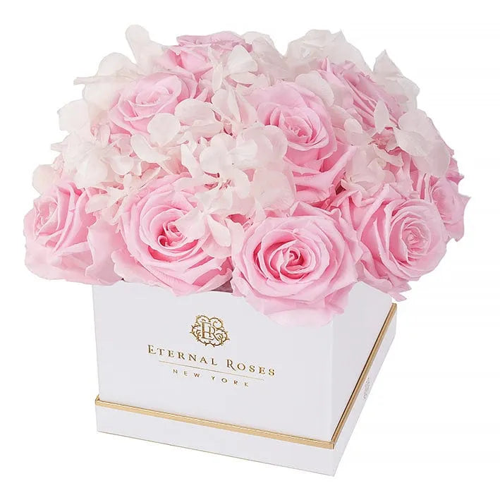 Eternal Roses® Gift White / Pink Martini Eternal Roses Half Moon Gift Box, Lennox Collection