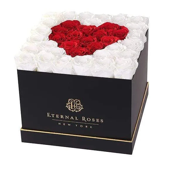 Eternal Roses® Lennox Grand Amore Gift Box Black in Sweetheart