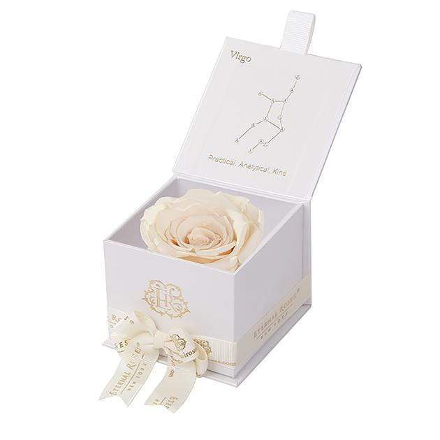 Eternal Roses® Astor Gift Box White / Champagne Astor Eternal Rose Gift Box - Virgo