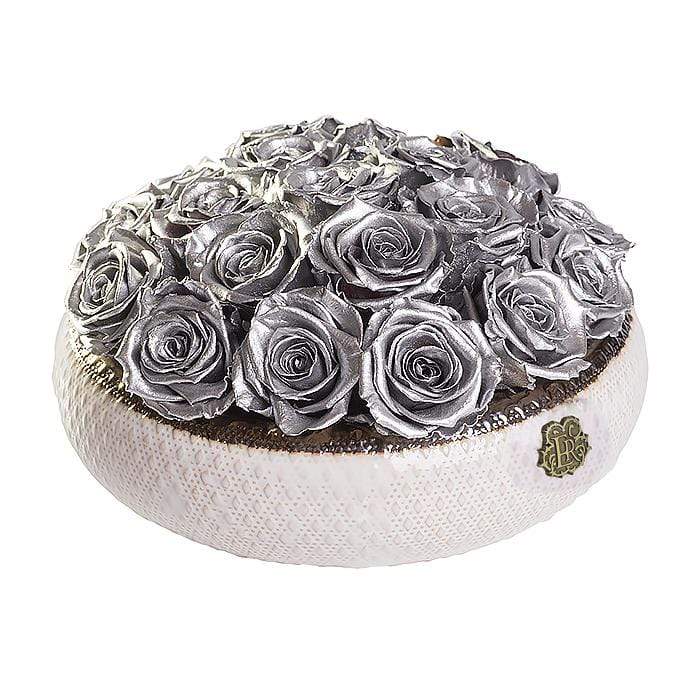Eternal Roses® Centerpiece Medium / Silver Soho CLASSIC Eternal Roses Arrangement