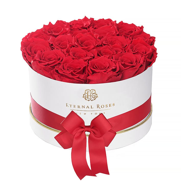 Eternal Roses® Gift Box Empire White Gift Box in Scarlet Small