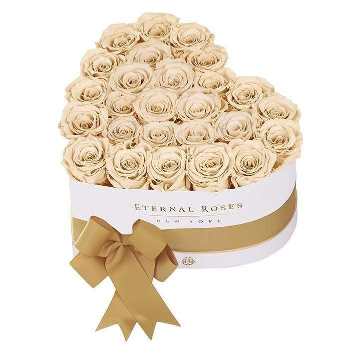 Eternal Roses® Gift Box White / Champagne Grand Chelsea Eternal Rose Gift Box