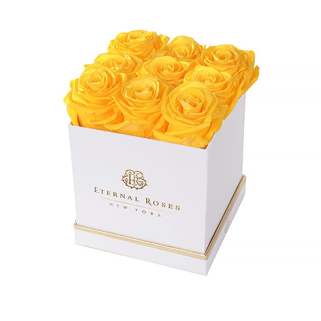 Eternal Roses® Gift Box White / Friendship Yellow Lennox Large Eternal Rose Gift Box