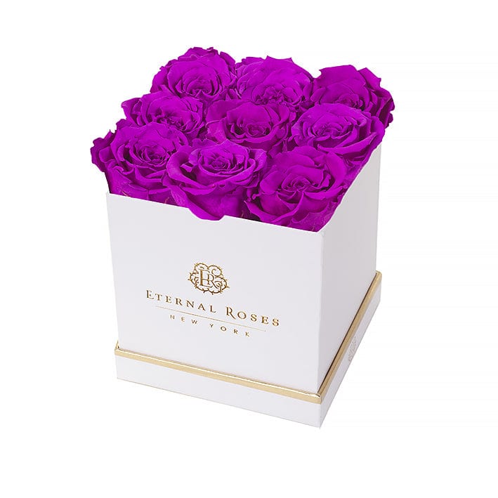 Eternal Roses® Gift Box White / Orchid Lennox Large Eternal Rose Gift Box