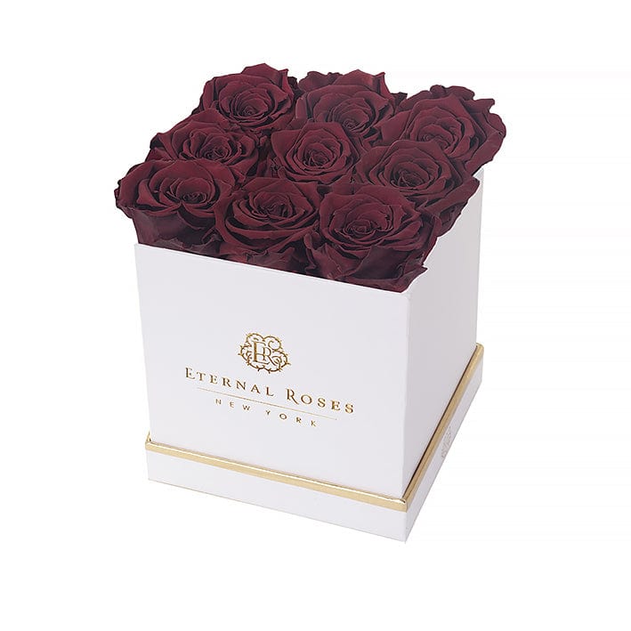 Eternal Roses® Gift Box White / Wineberry Lennox Large Eternal Rose Gift Box