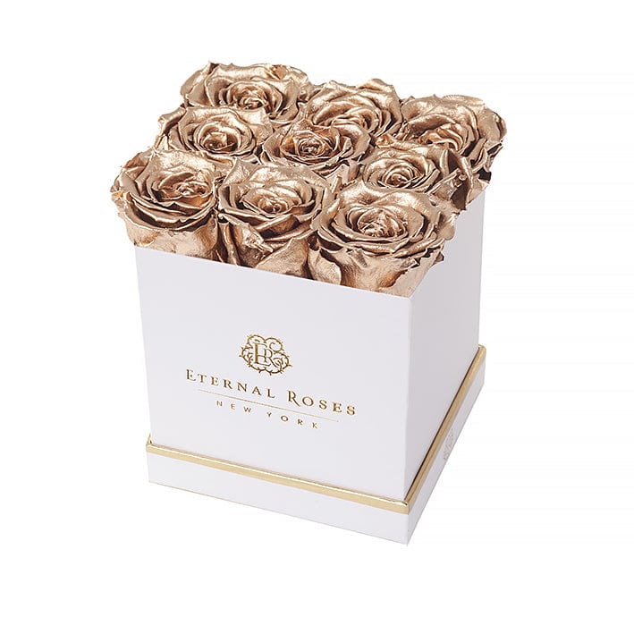 Eternal Roses® Gift Box White / Gold Lennox Large Eternal Rose Gift Box