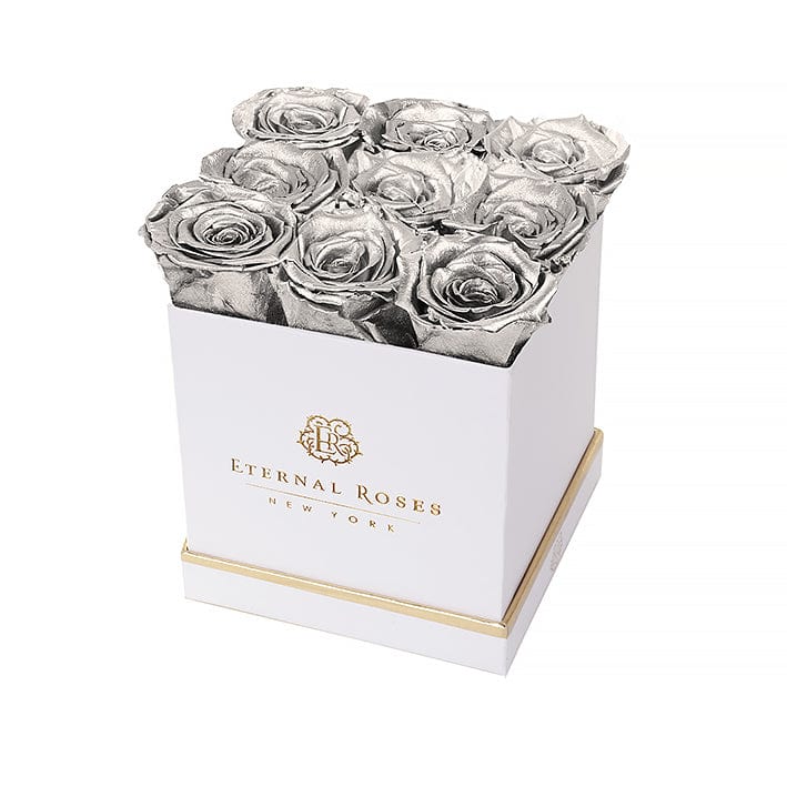 Eternal Roses® Gift Box White / Silver Lennox Large Eternal Rose Gift Box