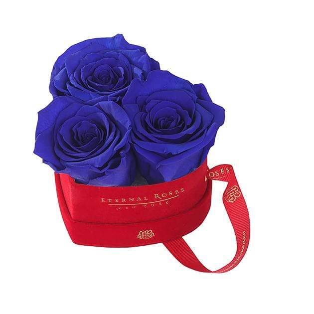 Eternal Roses® Azzure Mini Chelsea Red Velvet Gift Box - Perfect Valentine Gift
