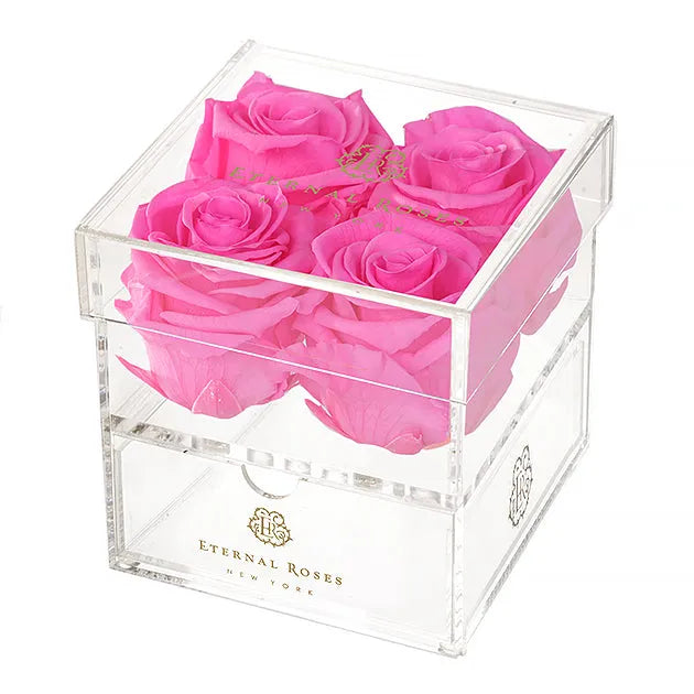Madison Four Rose Keepsake Gift Box in Barbie-lish