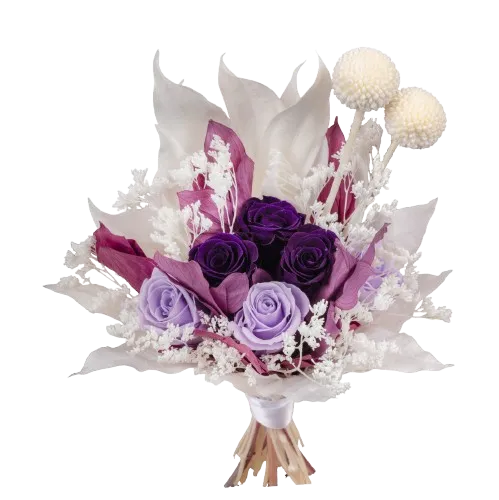 Eleanor Eternal Bouquet arrangement in Lilac purple preserved roses