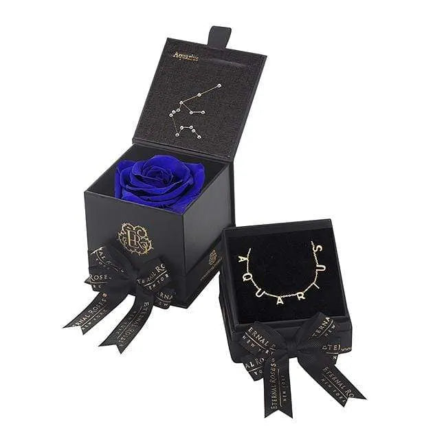 Eternal Roses® Azzure Aquarius Astor Box & Necklace Bundle
