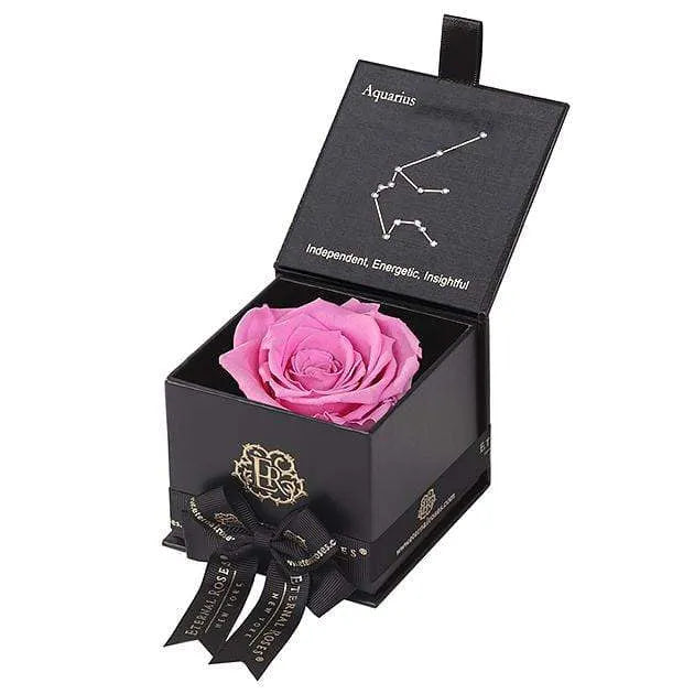 Eternal Roses® Black / Primrose Astor Eternal Rose Gift Box - Aquarius