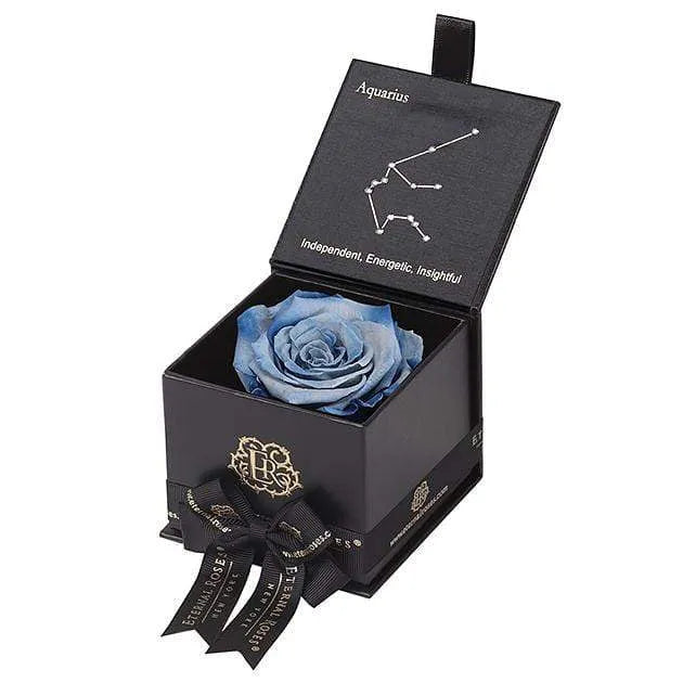 Eternal Roses® Black / Denim Astor Eternal Rose Gift Box - Aquarius