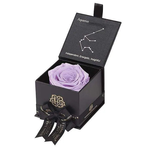 Eternal Roses® Black / Lilac Astor Eternal Rose Gift Box - Aquarius
