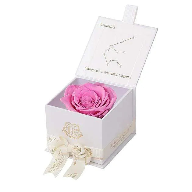 Eternal Roses® White / Primrose Astor Eternal Rose Gift Box - Aquarius