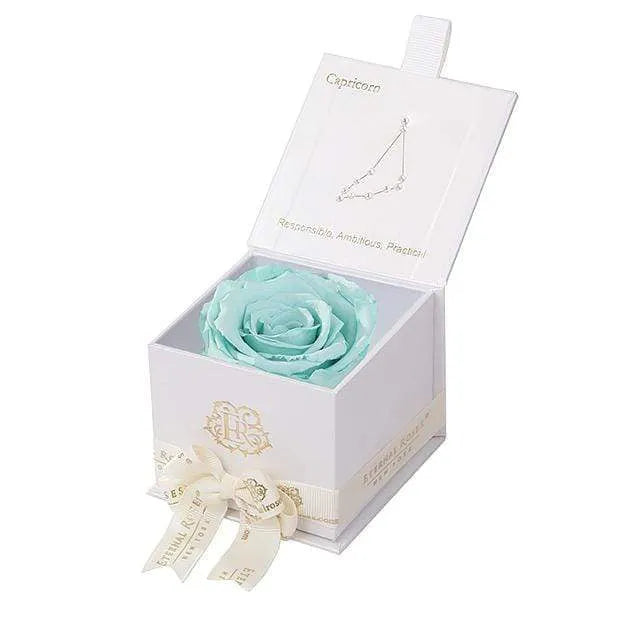 Eternal Roses® White / Tiffany Blue Astor Eternal Rose Gift Box - Capricorn