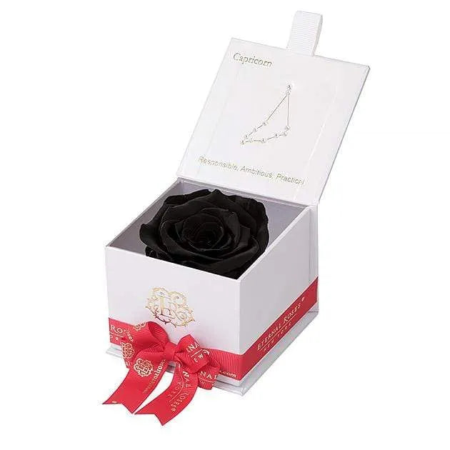 Eternal Roses® White / Midnight Astor Eternal Rose Gift Box - Capricorn
