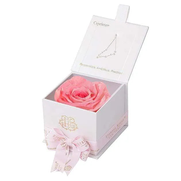 Eternal Roses® White / Amaryllis Astor Eternal Rose Gift Box - Capricorn