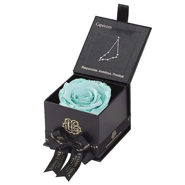 Eternal Roses® Black / Tiffany Blue Astor Eternal Rose Gift Box - Capricorn