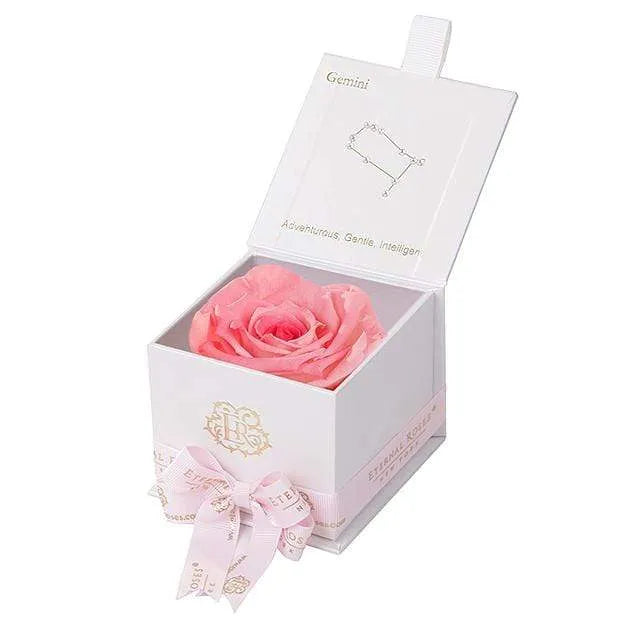 Eternal Roses® White / Amaryllis Astor Eternal Rose Gift Box - Gemini