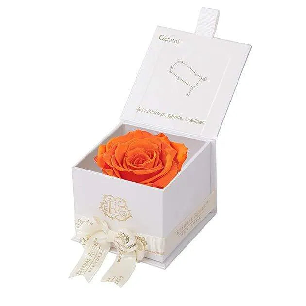 Eternal Roses® White / Sunset Astor Eternal Rose Gift Box - Gemini