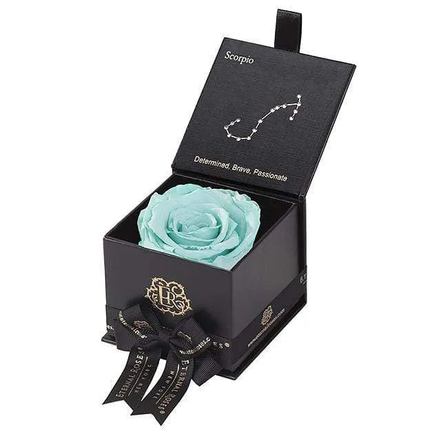 Eternal Roses® Black / Tiffany Blue Astor Eternal Rose Gift Box - Scorpio