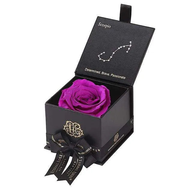 Eternal Roses® Black / Orchid Astor Eternal Rose Gift Box - Scorpio
