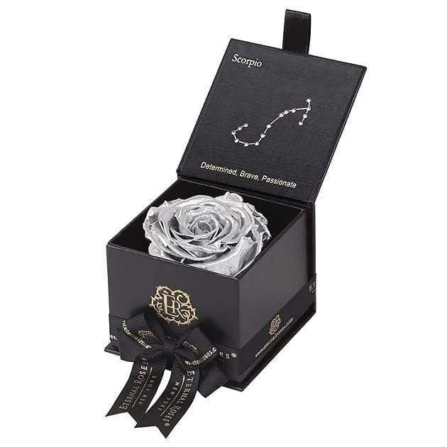 Eternal Roses® Black / Silver Astor Eternal Rose Gift Box - Scorpio