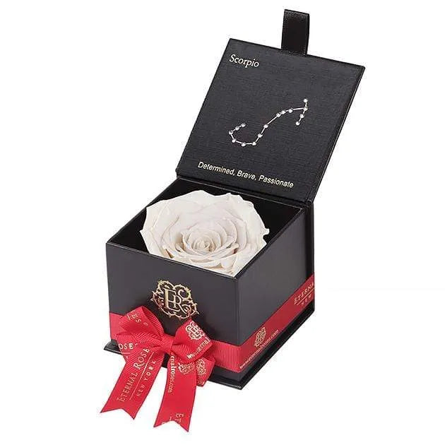 Eternal Roses® Black / Pearl Astor Eternal Rose Gift Box - Scorpio