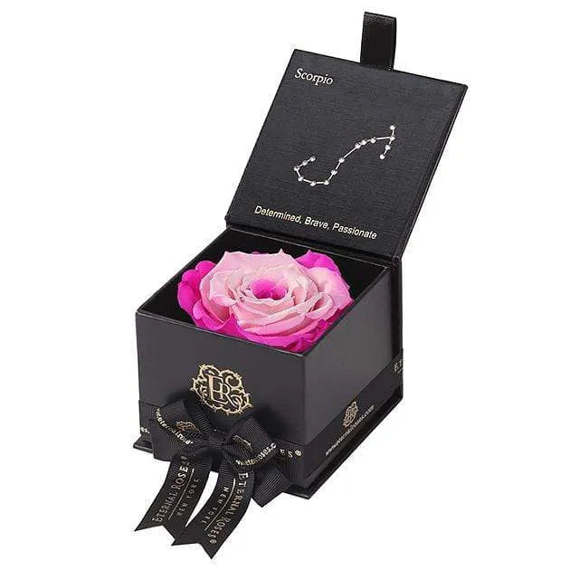 Eternal Roses® Black / Fuschia Lily Astor Eternal Rose Gift Box - Scorpio