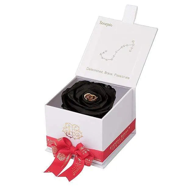 Eternal Roses® White / Starry Night Astor Eternal Rose Gift Box - Scorpio