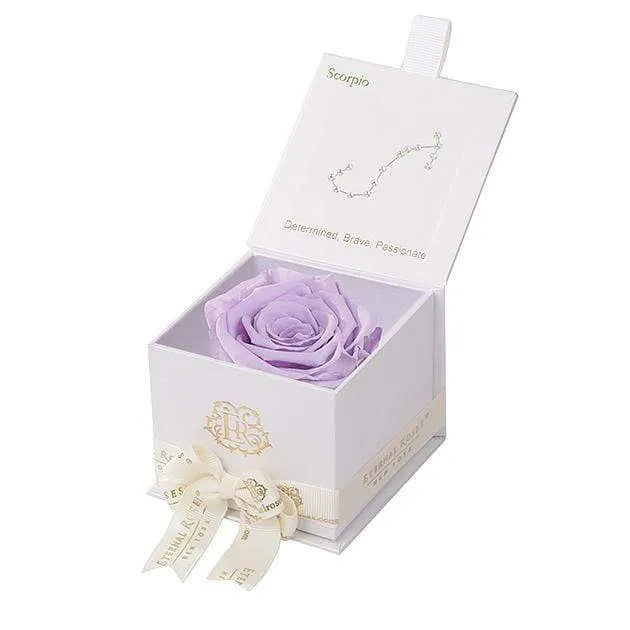 Eternal Roses® White / Lilac Astor Eternal Rose Gift Box - Scorpio