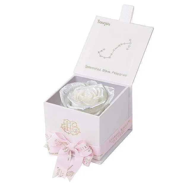 Eternal Roses® White / Pearly White Astor Eternal Rose Gift Box - Scorpio