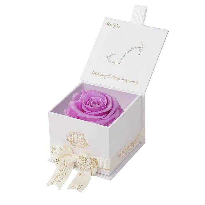 Eternal Roses® Astor Gift Box White / Iris Astor Eternal Rose Box - Scorpio Gifts