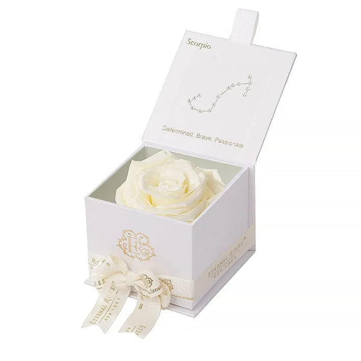 Eternal Roses® Astor Gift Box White / Canary Astor Eternal Rose Box - Scorpio Gifts