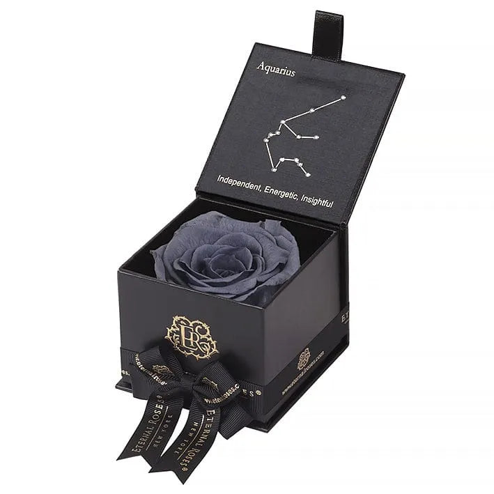 Eternal Roses® Astor Gift Box Black / Stormy Astor Eternal Rose Gift Box - Aquarius