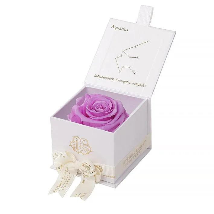 Eternal Roses® Astor Gift Box White / Iris Astor Eternal Rose Gift Box - Aquarius