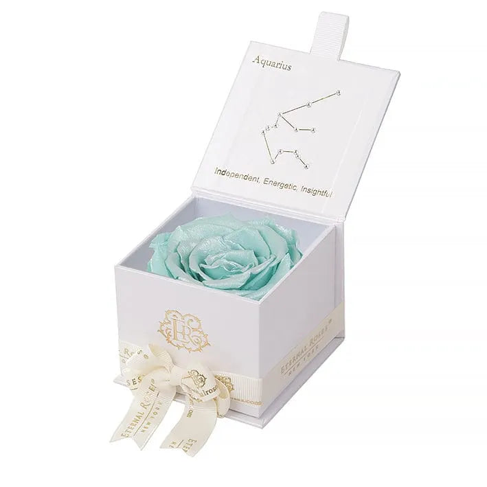 Eternal Roses® Astor Gift Box White / Pearly Tiffany Blue Astor Eternal Rose Gift Box - Aquarius