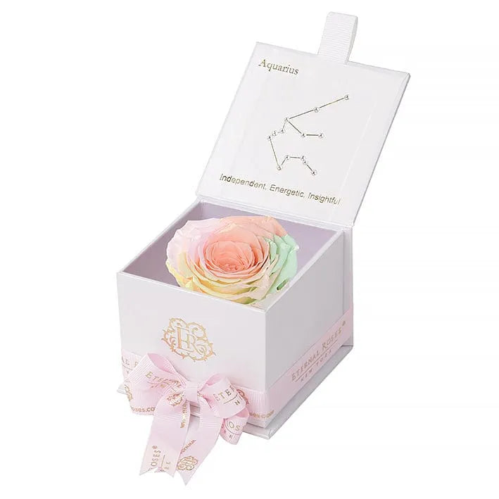 Eternal Roses® Astor Gift Box White / Macaron Astor Eternal Rose Gift Box - Aquarius