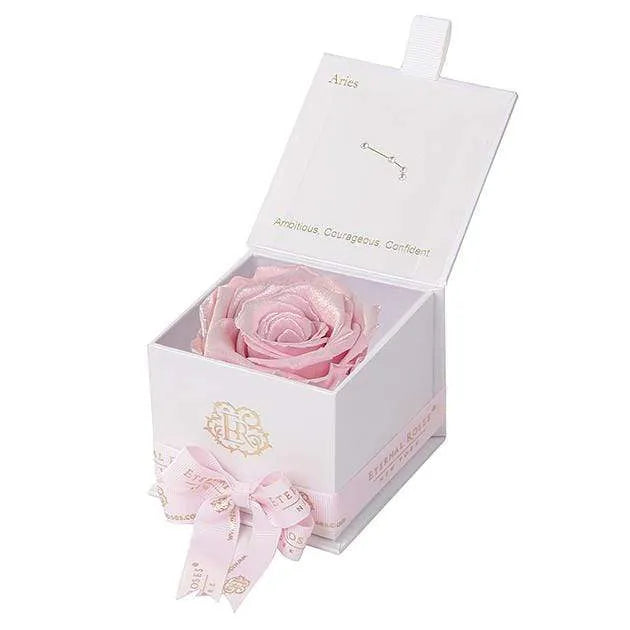 Eternal Roses® Astor Gift Box White / Pearly Pink Astor Eternal Rose Gift Box - Aries