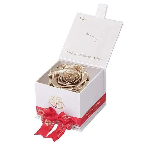 Eternal Roses® Astor Gift Box White / Gold Astor Eternal Rose Gift Box - Aries
