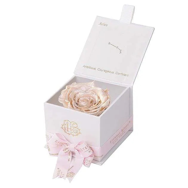 Eternal Roses® Astor Gift Box White / Champagne Astor Eternal Rose Gift Box - Aries