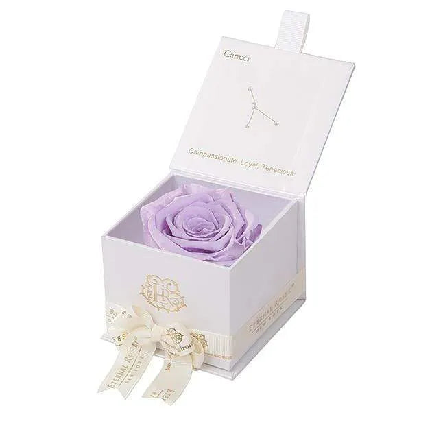 Eternal Roses® Astor Gift Box White / Lilac Astor Eternal Rose Gift Box - Cancer