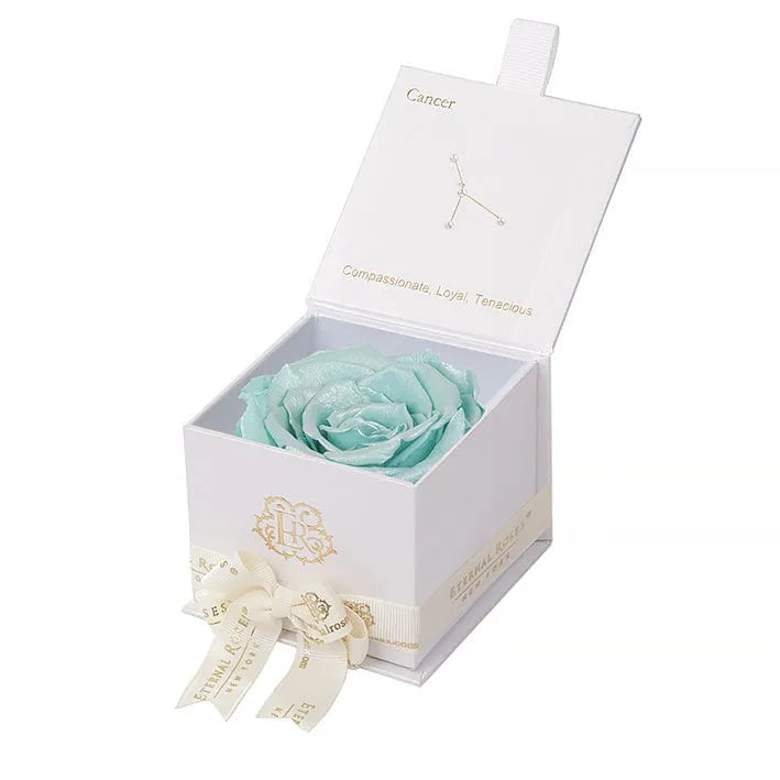Eternal Roses® Astor Gift Box White / Pearly Tiffany Blue Astor Eternal Rose Gift Box - Cancer